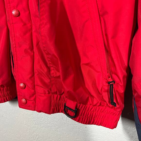 Sierra Sport Winter Coat Jacket Full Zip Lined Red Blue Zip Pocket - L - Picture 5 of 8